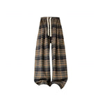 Colorblock Knit Cardigan and Plaid Pants Set, colorblock knit cardigan, flat lay alternate view