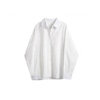 Camel Cardigan Shirt and Black Cargo Pants Set, white button-up shirt flat lay