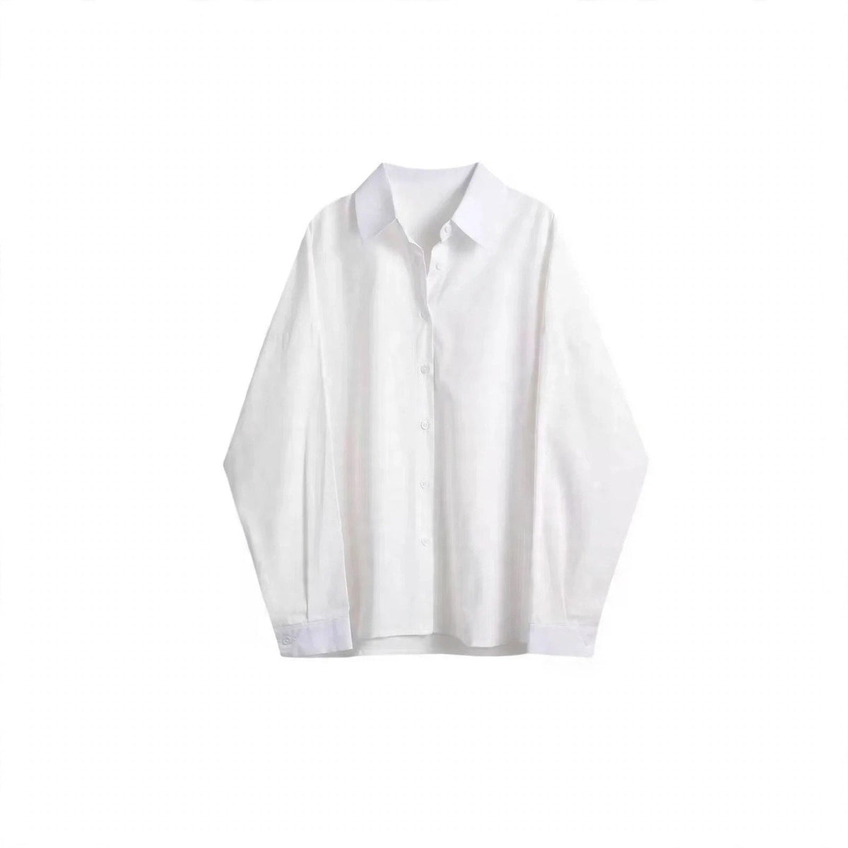 Camel Cardigan Shirt and Black Cargo Pants Set, white button-up shirt front view flat lay