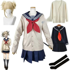 Himiko Toga My Hero Academia school uniform cosplay, front view