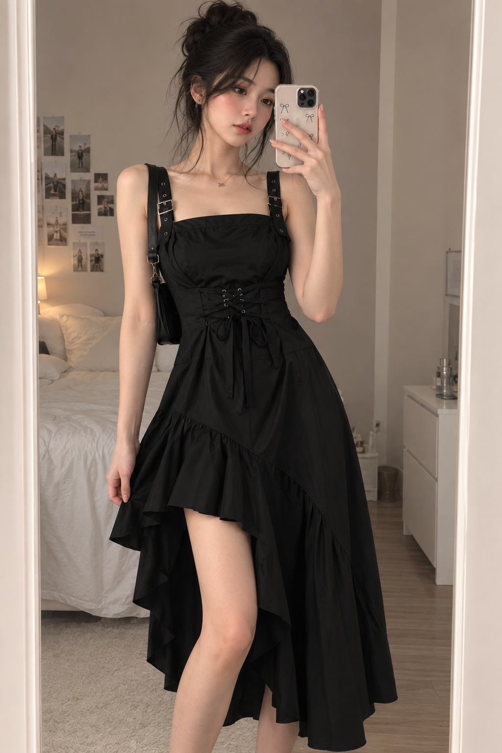 Women's Floral Sling Dress Set with Cardigan