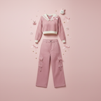 Girl Autumn Winter Korean Knit Sweater Vest Cargo Pants - Vusy Kawaii Shop