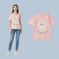 Summer Sweet Girl Student Plush Dog Embroidery Cute Short