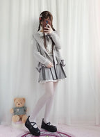 Cute Lolita Spring and Autumn Fairy Bear Pure Cotton Dress - Vusy Kawaii Shop