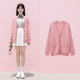 
pink cardigain only