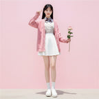 Cardigan Women Solid Oversize Loose Sweaters Student Preppy - Vusy Kawaii Shop