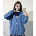 Cardigan Women Solid Oversize Loose Sweaters Student Preppy - Vusy Kawaii Shop