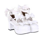 Angelic imprint woman mori girl lolita cosplay shoes lady high heels pumps women princess dress party shoes 7.5cm 33-47 3 bowtie