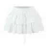 Women Spring Chic Fashion Layered Lace Skirt Vintage a Line