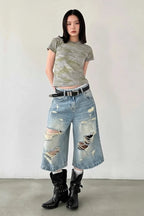 High Waisted Denim Shorts for Women