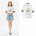 Women's Japanese-Style Simple Cute Embroidered Short-Sleeve