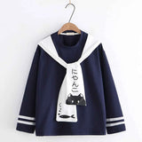 
Navy Blue Fish Bone Long sleeves