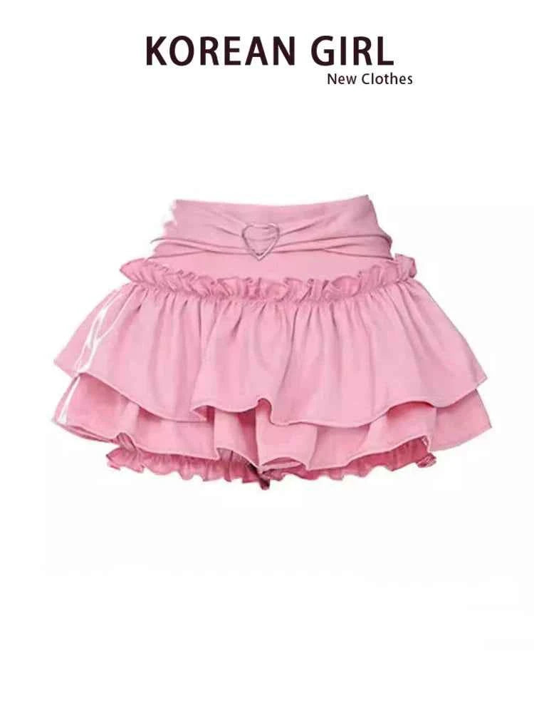 Y2g Summer Ballet Style Sweet High Waist Bubble Skirt