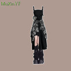 Women Spring-Summer Fashion Plaid Shirt and Irregular Dress - Vusy Kawaii Shop