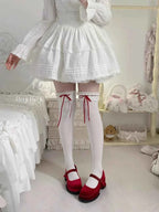 New Japanese Gentle Spring Bow Mid Tube Socks Lolita Knee Socks School Girls Kawaii Lace Cotton Socks