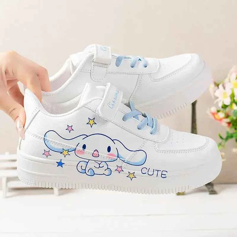 Anime Sanrios Cinnamoroll Shoes Woman Cartoon Kuromi Student Versatile Casual Breathable Board Shoes Girls Anti-Slip Sneakers