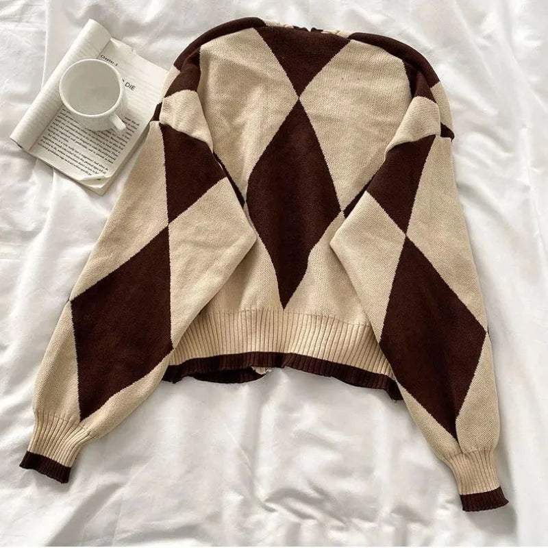 Fashion Knitting Suit Sling Sweater Cardigan Coat Autumn - Vusy Kawaii Shop
