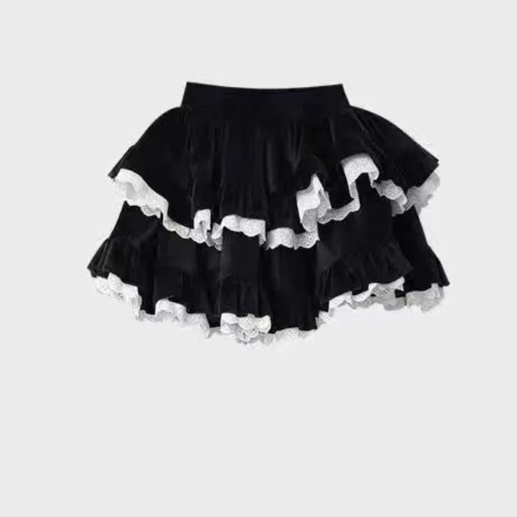 Winter Sexy Kawaii Two Piece Set Women Slash Neck Tops - Vusy Kawaii Shop