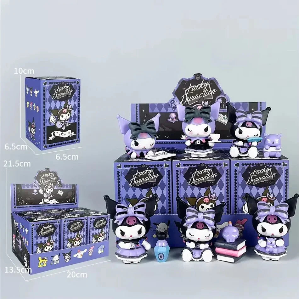 Kuromi Lucky Divination blind box whole set with dimensions, figures and packaging