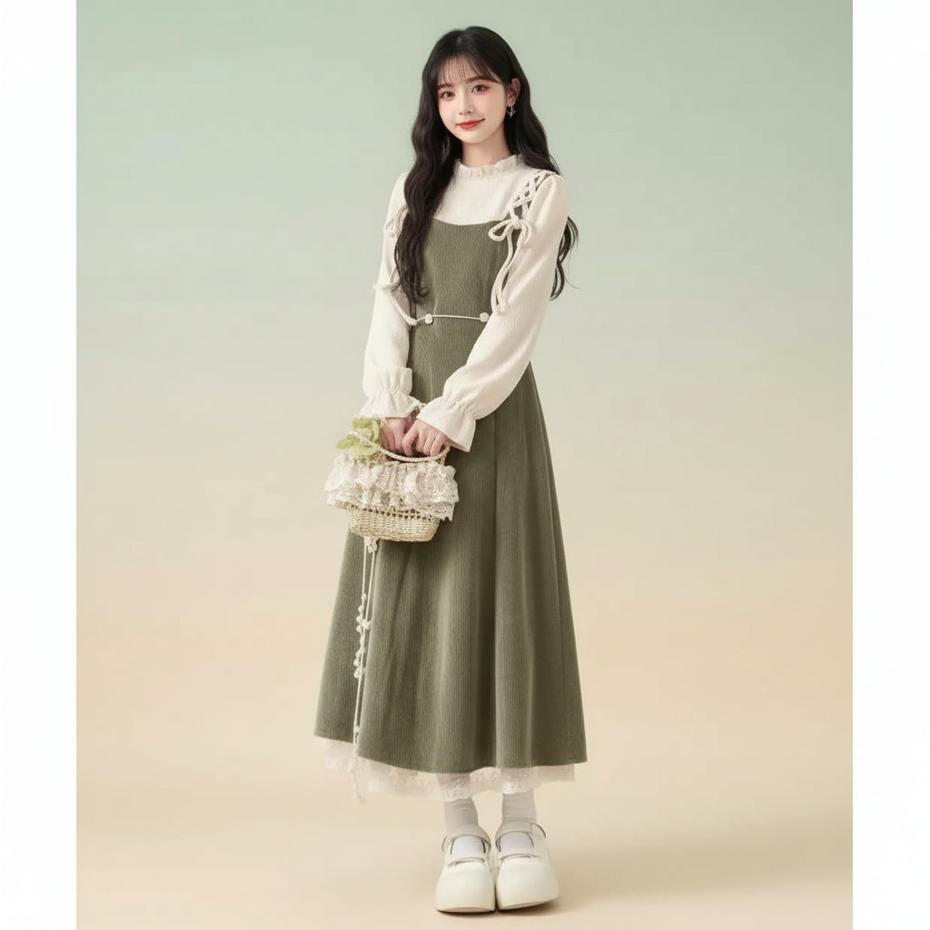 Autumn Korean Style Long Sleeve Base Shirt Tops Waist - Vusy Kawaii Shop