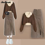 Women Spring Autumn Vintage Knit Sweater, Vest and Denim - Vusy Kawaii Shop