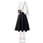 Soft Street Style Knitted Sweater Top and Bottom Set Autumn - Vusy Kawaii Shop