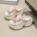 Cute Hello Kitty Sandals Women Eva Slippers Sanrioed Kawaii Anime Summer Girls Female Summer Beach Outside Anti-Slip Sandals