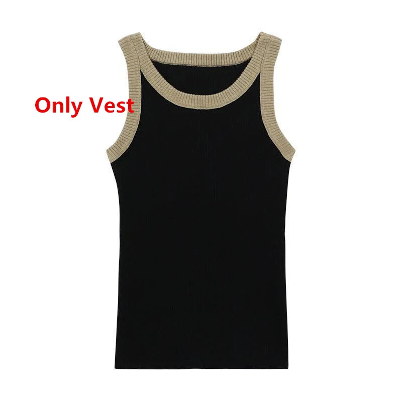 Women’s Spring Autumn Knit Vest and Pants Set Korean Fashion - Vusy Kawaii Shop
