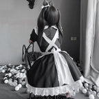 Sexy Black Cat Girl Maid Dress Cute Lolita Dress Kawayi Cat Maid Cosplay Costumes Women Fancy Dress Party Stage Maid Outfits