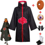 Naruto Obito Akatsuki cloak set with mask, ring, gloves and shoes