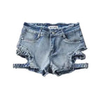High Waist Skinny Denim Shorts Low Price Trend Youthful