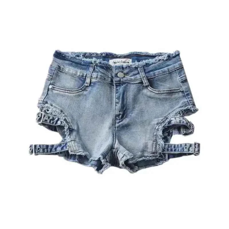 High Waist Skinny Denim Shorts Low Price Trend Youthful