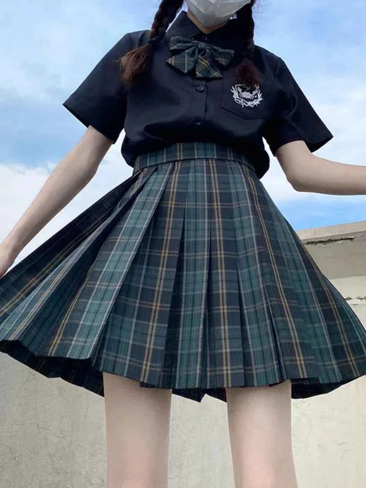 Uniform Skirt Women Spring Japanese Preppy Uniform Plaid