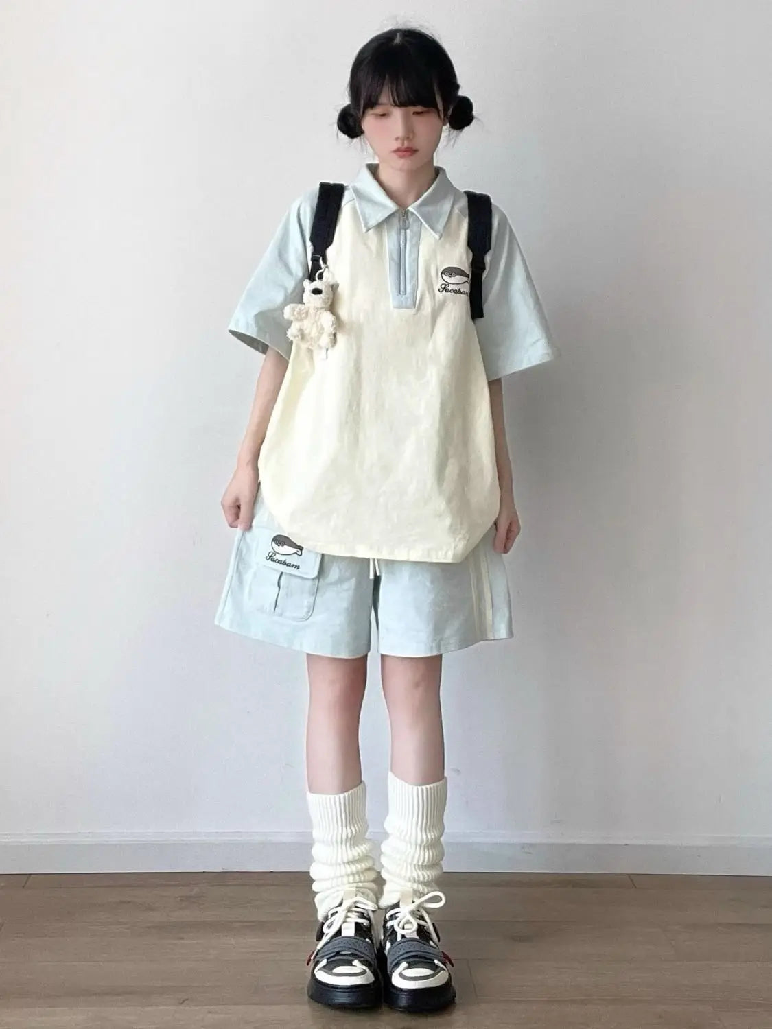Japanese Sportswear Set Student Summer Fashion Loose Preppy - Vusy Kawaii Shop