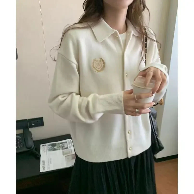 Autumn-Winter Retro Lazy Loose Outerwear High End Knitted - Vusy Kawaii Shop
