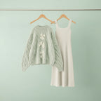 Women Spring and Autumn Fashion Knitted Sweater and Sling - Vusy Kawaii Shop