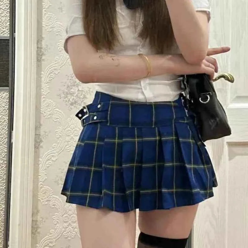 American JK School Uniform Uniform Bow Pleated Skirt College