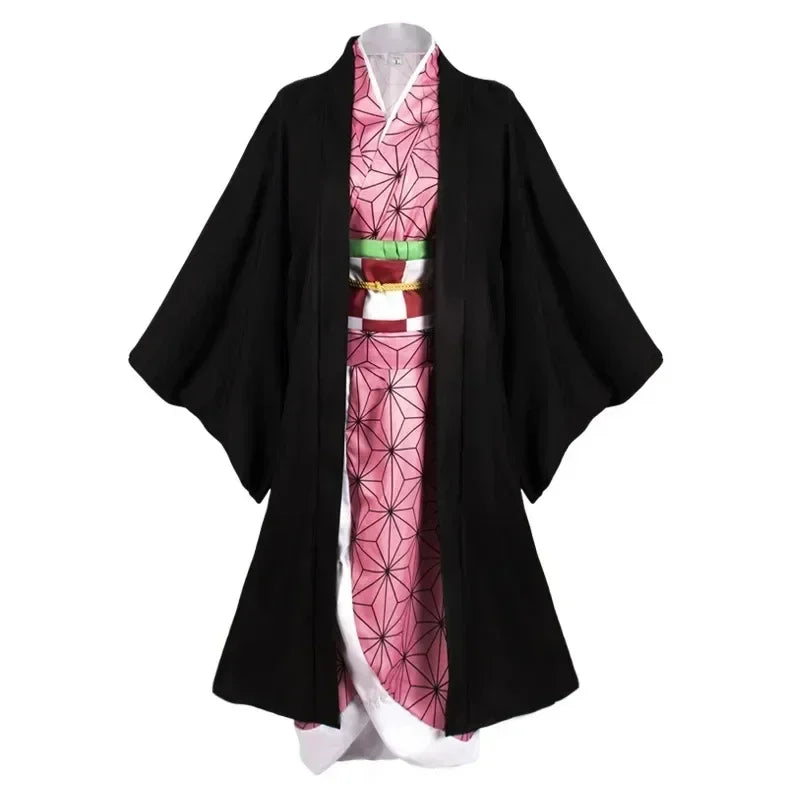 Nezuko Kamado Demon Slayer pink kimono and black haori on mannequin