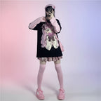 Japanese Cartoon Anime Sweet Cute Girl Print Long Sleeve - Vusy Kawaii Shop