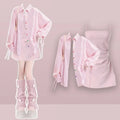 Summer Fashion in Dresses Matching Set Korean Elegant