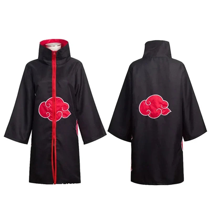 Naruto Obito Akatsuki cloak cosplay, front and back view