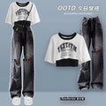 Spring-Summer Sweet Set for Students Korean Fashion T-shirt