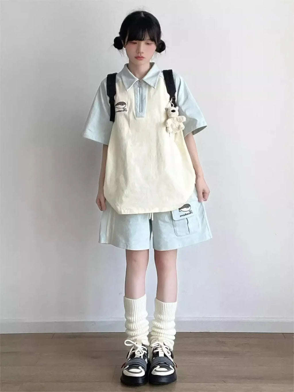 Japanese Sportswear Set Student Summer Fashion Loose Preppy - Vusy Kawaii Shop