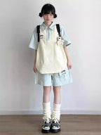 Japanese Sportswear Set Student Summer Fashion Loose Preppy - Vusy Kawaii Shop