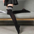 Women Over Knee Socks Thigh High Sock Girl Black White Knee