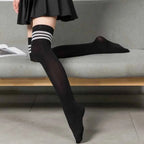 Women Over Knee Socks Thigh High Sock Girl Black White Knee Half Stockings Women Pink Long Socks Pack of One Pair