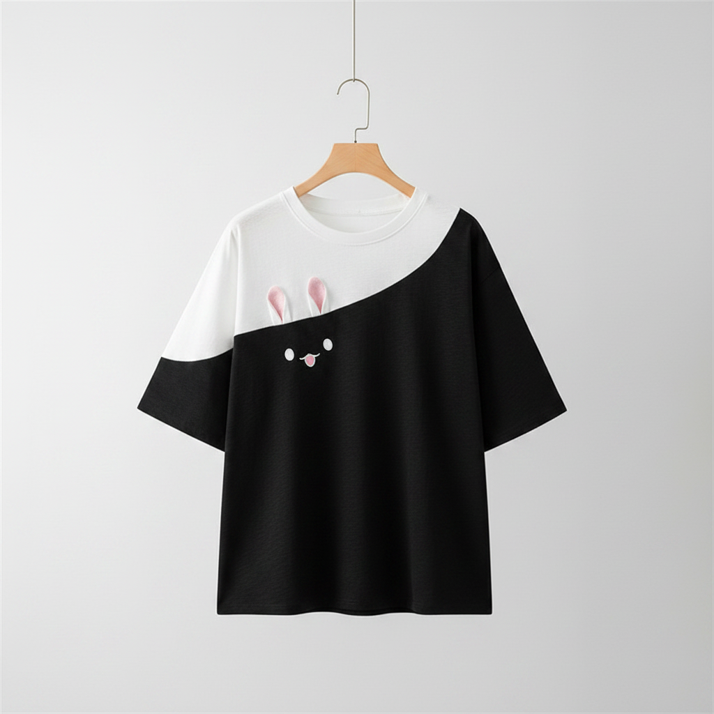 Kawaii Kleidung T-Shirts Koreanische Mode Damen Süße Oberteile Rosa