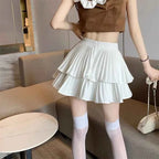 Women Ruffled Pleated A-Line Mini Skirt Summer Tulle Cake