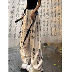 Harajuku Calligraphy Pants Japanese Streetwear Style