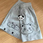 Japanese Cute Core Sweet Girl Loose Wide Leg Shorts Summer